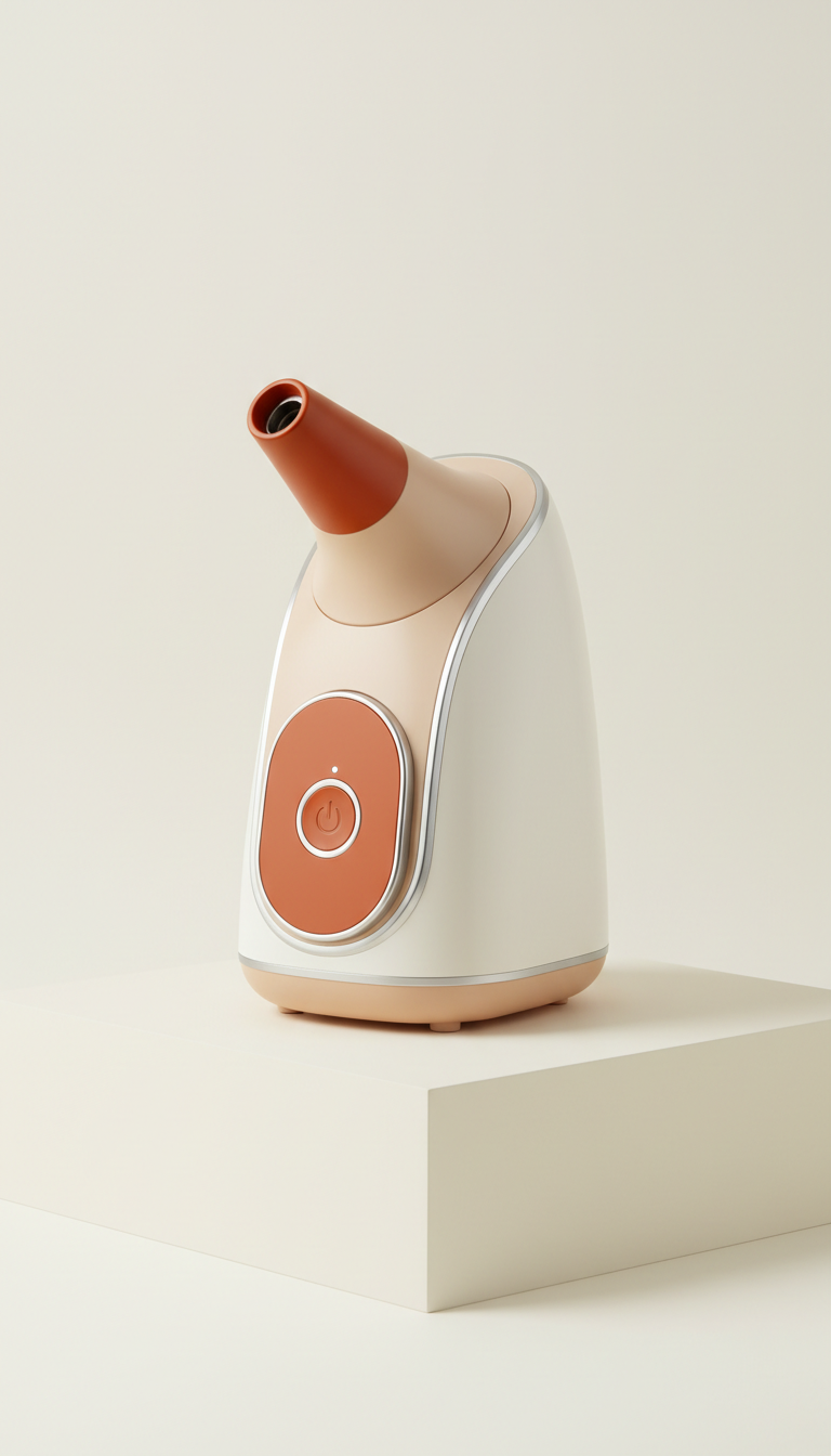 Facial steamer with microfine mist