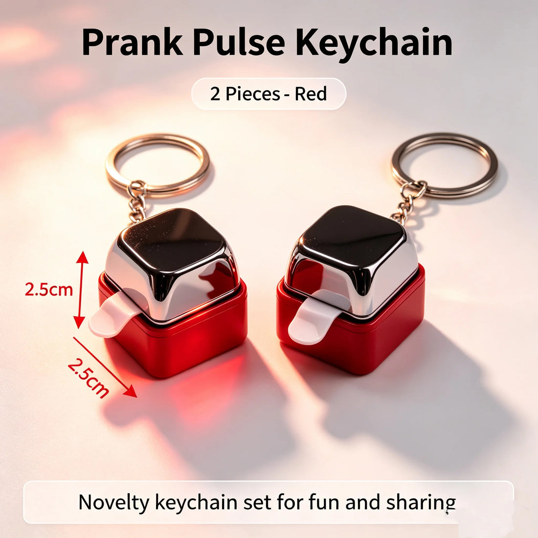 Weirdomodo Electric Shock Button Prank Toy – Novelty Keychain Gadget Copy Title