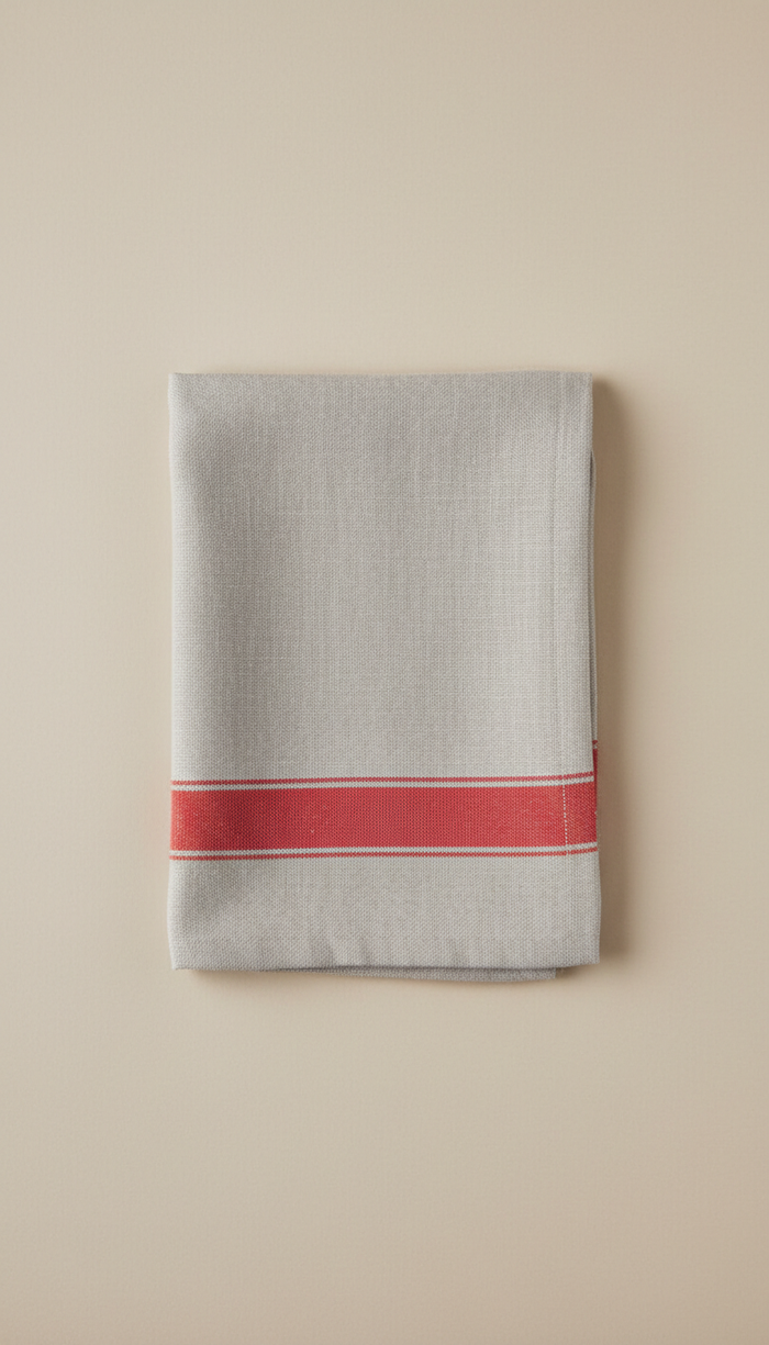 Metro Red Accent Linen Napkin