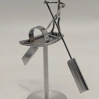 Balancing Fisherman Sculpture — detail view