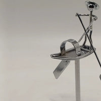 Balancing Fisherman Sculpture — detail view