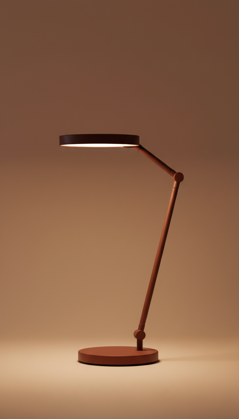 Minimalist Desk Lamp in Burnt Sienna