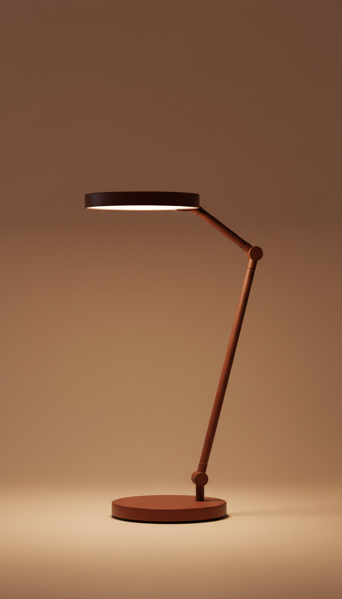 Minimalist Desk Lamp in Burnt Sienna