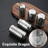 Stainless steel dragon tea infuser ball with chain