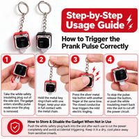Weirdomodo Electric Shock Button Prank Toy – Novelty Keychain Gadget  Copy Title