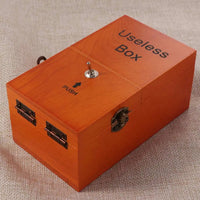 Leave Me Alone Useless Box – Funny Wooden Automatic Switch Toy, Interactive Desk Decoration & Novelty Gift