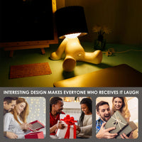Creative Shy Man Book Light – Funny Table Night Lamp for Bedroom & Desk Decor