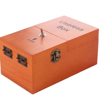 Leave Me Alone Useless Box – Funny Wooden Automatic Switch Toy, Interactive Desk Decoration & Novelty Gift
