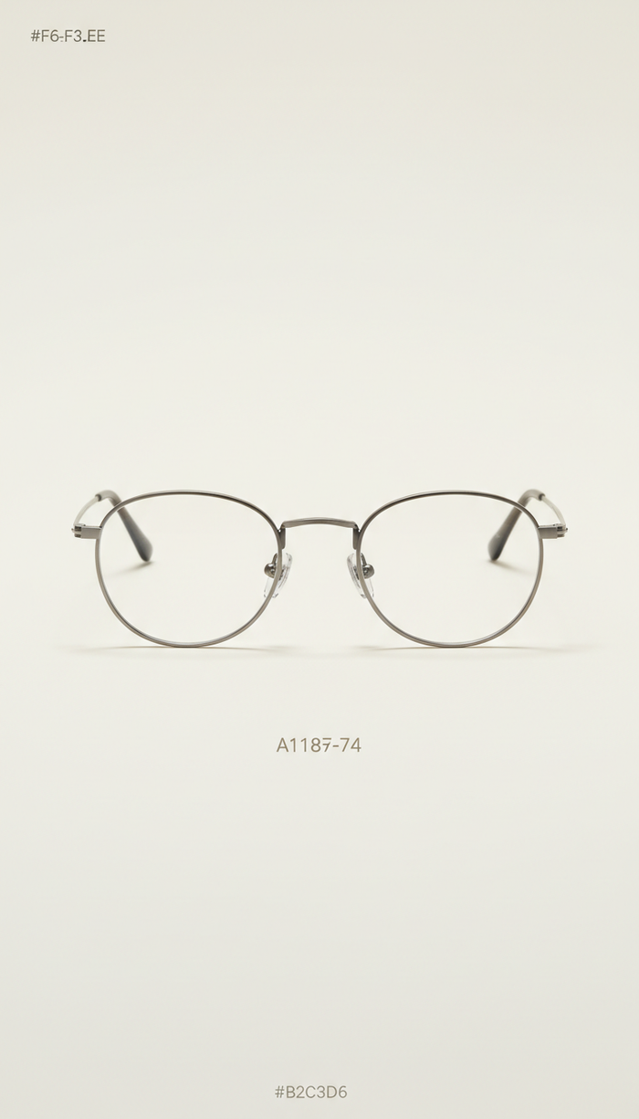 Round optical titanium glasses