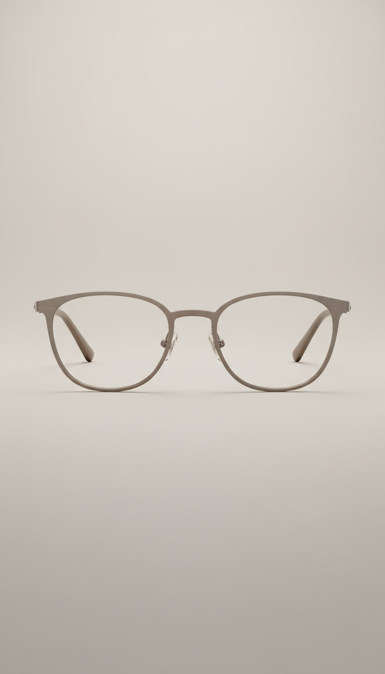 Brushed Taupe Metal Frame Eyewear