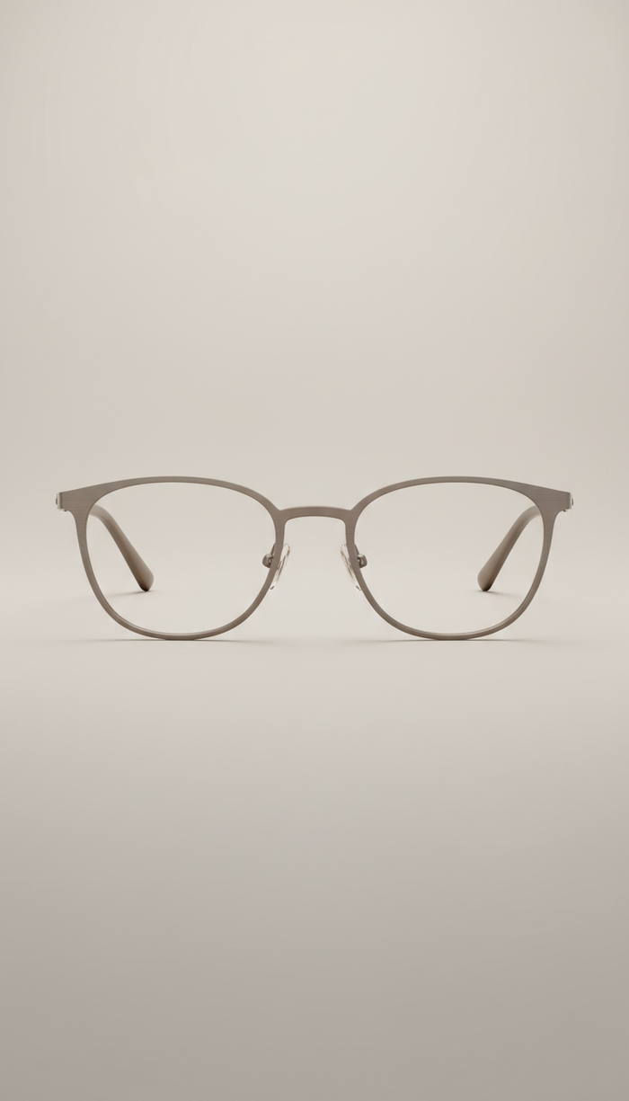 Brushed Taupe Metal Frame Eyewear