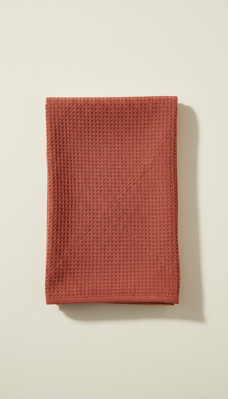 Cotton Kitchen Towel in Tomato Red