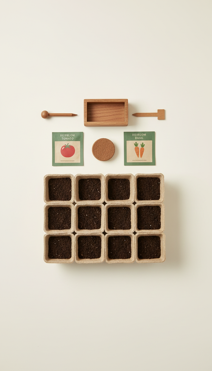 Heirloom Seed Starter Kit With Wooden Markers