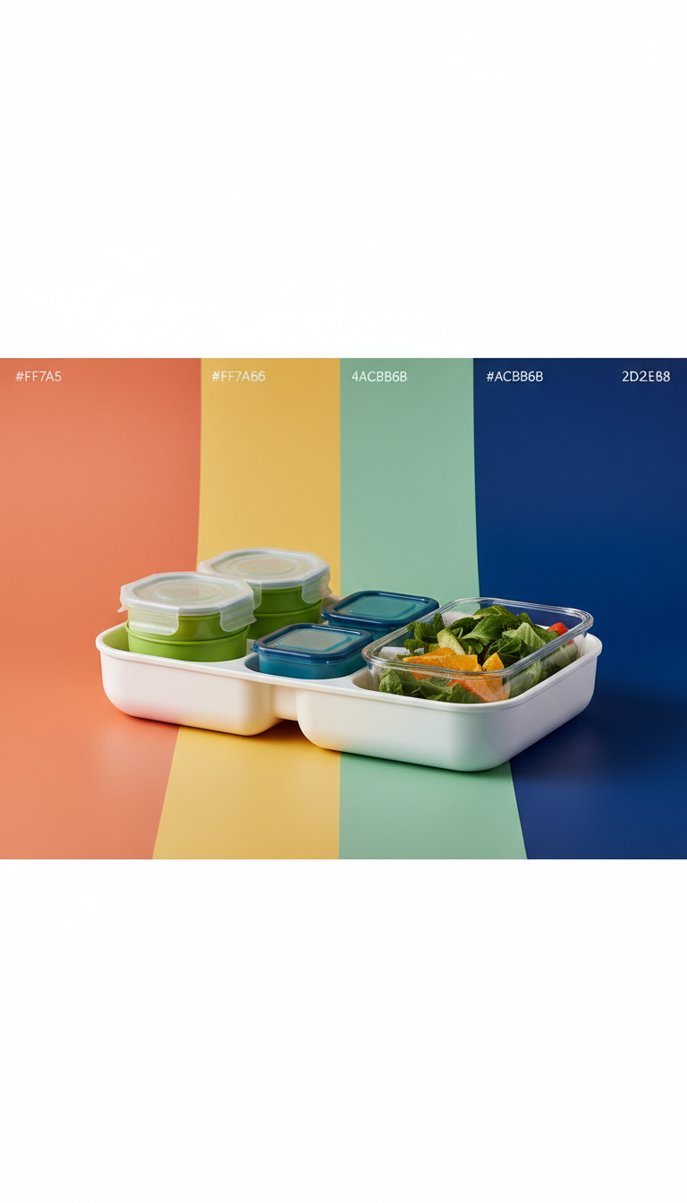 Meal prep tray in fresh mint finish