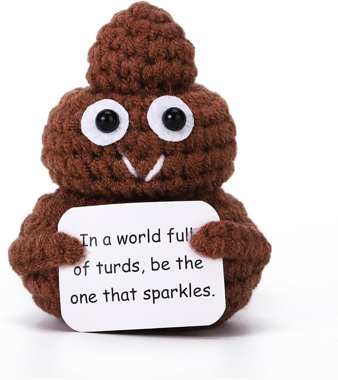 Positive Poo — Crochet Desk Buddy With Big Energy