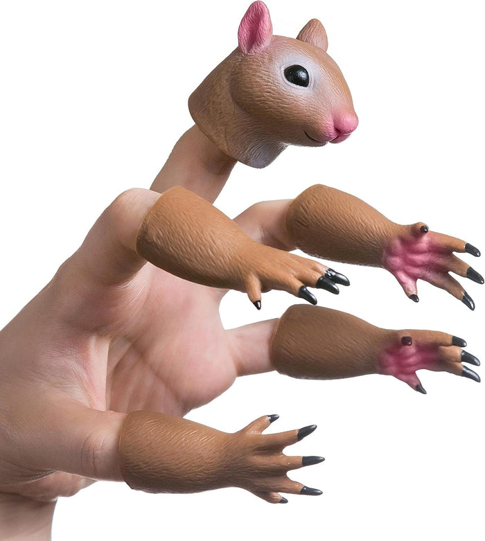 Squirrel Finger Puppet Set — Full Hand Edition